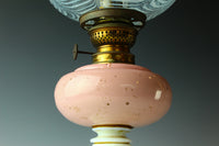 Round blue edge scraped rare color oil pot stand lamp Z-A