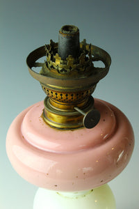 Round blue edge scraped rare color oil pot stand lamp Z-A