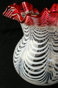 Gold red scraped wavy pattern chamfered blue oil pot stand lamp Z-F