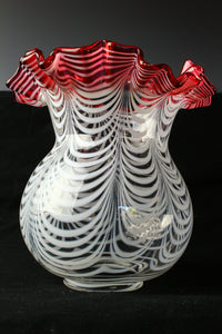 Gold red scraped wavy pattern chamfered blue oil pot stand lamp Z-F