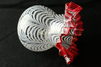 Gold red scraped wavy pattern chamfered blue oil pot stand lamp Z-F