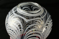 Gold red scraped wavy pattern chamfered blue oil pot stand lamp Z-F