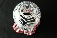 Gold red scraped wavy pattern chamfered blue oil pot stand lamp Z-F