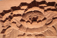 繊細な花模様を1つ描いた風情ある四角の菓子型 DB3107a-m 在庫4個