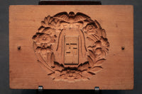 繊細な花模様を1つ描いた風情ある四角の菓子型 DB3107a-m 在庫4個