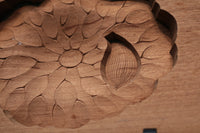 花木や家屋などの模様を1つ描いた情緒ある四角の菓子型 DB3108a-n 在庫8個