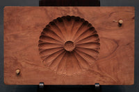 花木や家屋などの模様を1つ描いた情緒ある四角の菓子型 DB3108a-n 在庫8個