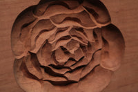 花木や家屋などの模様を1つ描いた情緒ある四角の菓子型 DB3108a-n 在庫8個