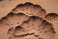 花木や家屋などの模様を1つ描いた情緒ある四角の菓子型 DB3108a-n 在庫8個