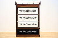 和モダンデザイン!! すっきり中を見渡せる小ぶりの四面ガラスショーケース BB1579