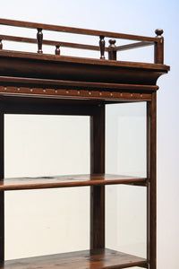 和モダンデザイン!! すっきり中を見渡せる小ぶりの四面ガラスショーケース BB1579