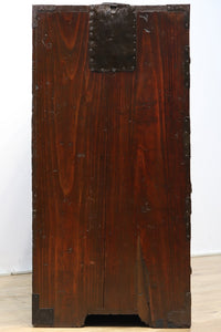 稀少!!唐獅子金具の古色を纏う仙台衣裳箪笥 Ba9316-MT