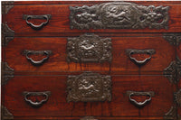 稀少!!唐獅子金具の古色を纏う仙台衣裳箪笥 Ba9316-MT