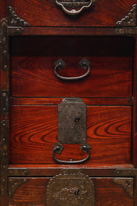稀少!!唐獅子金具の古色を纏う仙台衣裳箪笥 Ba9316-MT