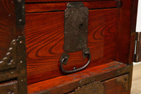 稀少!!唐獅子金具の古色を纏う仙台衣裳箪笥 Ba9316-MT