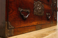 稀少!!唐獅子金具の古色を纏う仙台衣裳箪笥 Ba9316-MT