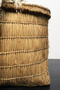 優しい風合いの藁編みバック DB9882a