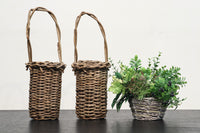 持ち手も可愛らしいアケビの花器 DC1385 在庫1個