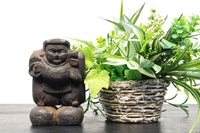 細目に口を開けた表情が魅力の木彫りの大黒様 DC1474