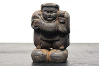 細目に口を開けた表情が魅力の木彫りの大黒様 DC1474