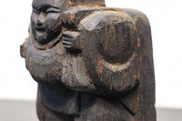 細目に口を開けた表情が魅力の木彫りの大黒様 DC1474