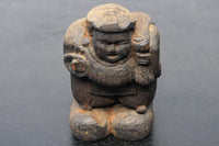 細目に口を開けた表情が魅力の木彫りの大黒様 DC1474