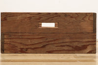 大らかな流れの杢目が魅力的な正方形の木箱 DC2018