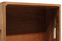 大らかな流れの杢目が魅力的な正方形の木箱 DC2018