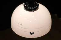 乳白色ガラスに和モダンな模様が浮かびあがる電笠 DC2096