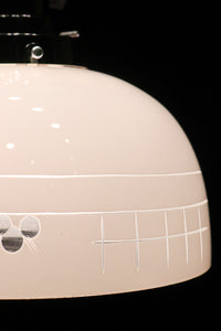 乳白色ガラスに和モダンな模様が浮かびあがる電笠 DC2096