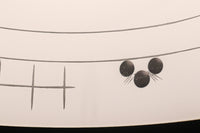 乳白色ガラスに和モダンな模様が浮かびあがる電笠 DC2096