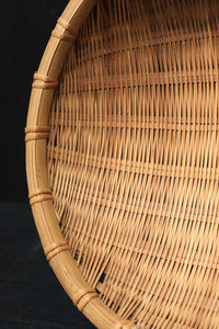丁寧な竹の編み込みが美しい丸ザル DC2877ab 在庫(a:1 b:0)個