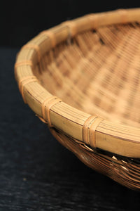 丁寧な竹の編み込みが美しい丸ザル DC2877ab 在庫(a:1 b:0)個