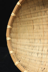丁寧な竹の編み込みが美しい丸ザル DC2877ab 在庫(a:1 b:0)個