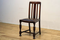 背もたれの星型レリーフ模様が魅力のアンティークチェアー DC3372