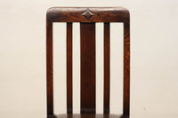 背もたれの星型レリーフ模様が魅力のアンティークチェアー DC3372