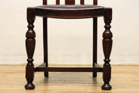 背もたれの星型レリーフ模様が魅力のアンティークチェアー DC3372