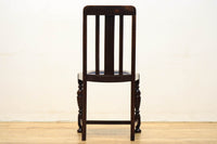 背もたれの星型レリーフ模様が魅力のアンティークチェアー DC3372