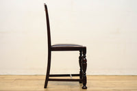 背もたれの星型レリーフ模様が魅力のアンティークチェアー DC3372