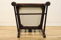 背もたれの星型レリーフ模様が魅力のアンティークチェアー DC3372