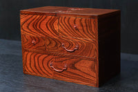 見栄えのする杢目が流れる針箱 DC3533