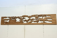 心和む城下の風景を描いた欄間素材 E8633 在庫1枚