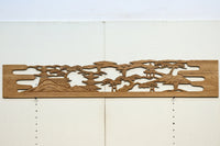 心和む城下の風景を描いた欄間素材 E8633 在庫1枚