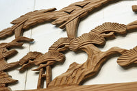 心和む城下の風景を描いた欄間素材 E8633 在庫1枚