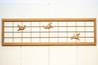 3羽の鶴が軽やかに舞う上品な欄間 E8770 在庫1枚