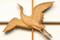 3羽の鶴が軽やかに舞う上品な欄間 E8770 在庫1枚