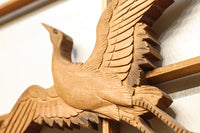 3羽の鶴が軽やかに舞う上品な欄間 E8770 在庫1枚