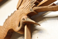 3羽の鶴が軽やかに舞う上品な欄間 E8770 在庫1枚