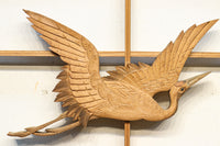 3羽の鶴が軽やかに舞う上品な欄間 E8770 在庫1枚