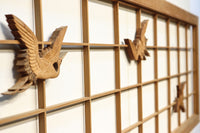 3羽の鶴が軽やかに舞う上品な欄間 E8770 在庫1枚